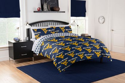 West Virginia Mountaineers Rotary Queen Bed In a Bag Set