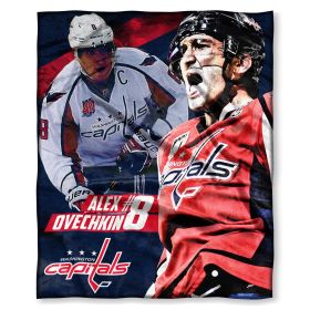 Capitals - Alex Ovechkin OFFICIAL National Hockey League Players Association; 50"x 60" Players High Definition Silk Touch Throw by The Northwest Compa