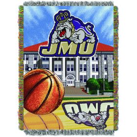 James Madison OFFICIAL Collegiate "Home Field Advantage" Woven Tapestry Throw
