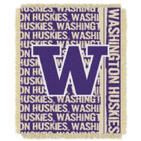 Washington OFFICIAL Collegiate "Double Play" Woven Jacquard Throw