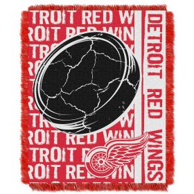 Redwings OFFICIAL National Hockey League; "Double Play" 46"x 60" Triple Woven Jacquard Throw by The Northwest Company