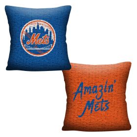 Mets OFFICIAL "Invert" Woven Pillow