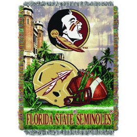Florida State OFFICIAL Collegiate "Home Field Advantage" Woven Tapestry Throw