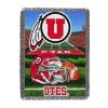 Utah OFFICIAL Collegiate "Home Field Advantage" Woven Tapestry Throw