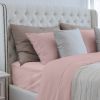 Luxuriously Soft 100% Viscose Derived from Bamboo 5-Piece Sheet Set , Oeko-TEX Certified, Split King - Pale Rose
